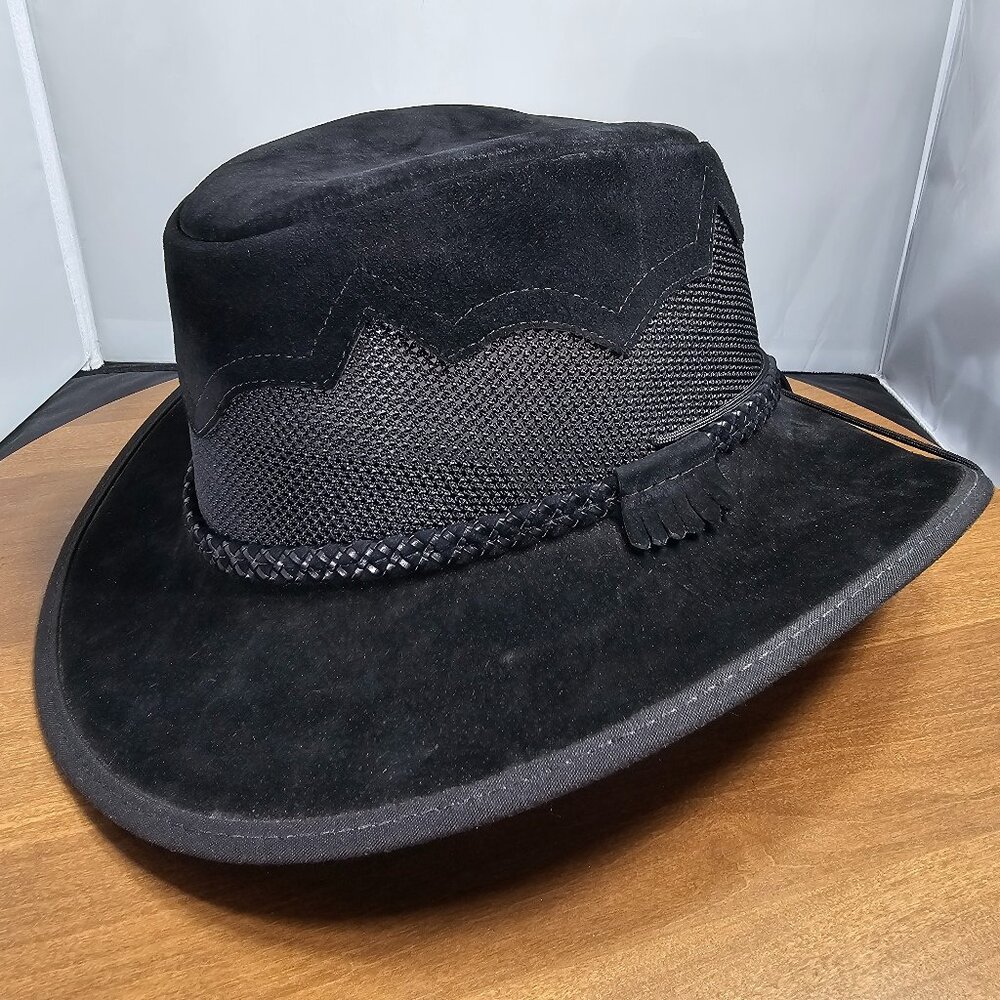 Sirocco Wide Brim Suede Sun Hat American Hat Makers Black | NWT | XX-LARGE 7 7/8